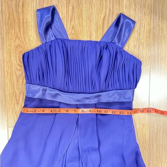 Vintage Satin & Chiffon Formal Dress Purple - Picture 11 of 11